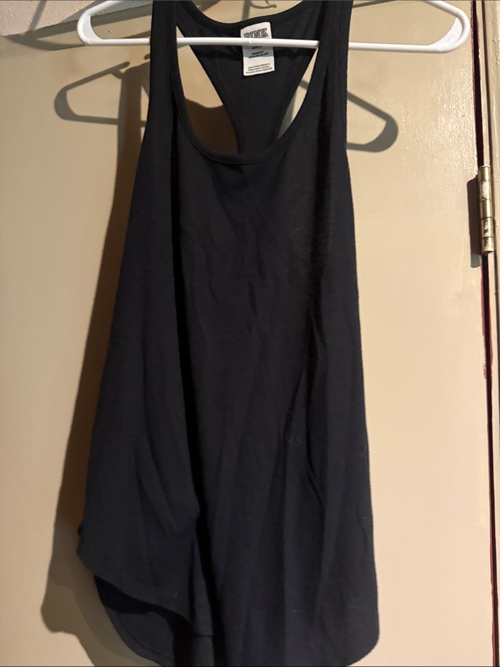 PINK Victoria's Secret Black Racerback Tank